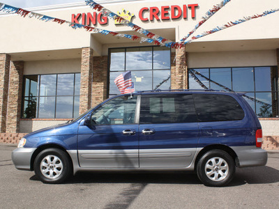 kia sedona 2004 blue van ex gasoline 6 cylinders front wheel drive automatic with overdrive 80229