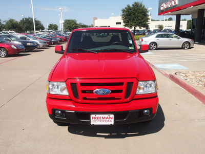 ford ranger 2007 red sport gasoline 6 cylinders rear wheel drive automatic 76053