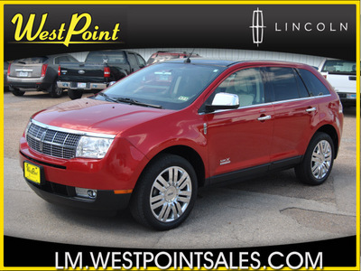 lincoln mkx 2010 red suv gasoline 6 cylinders front wheel drive automatic with overdrive 77043