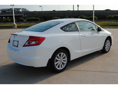 honda civic 2012 white coupe ex gasoline 4 cylinders front wheel drive 5 speed automatic 77065
