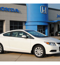 honda civic 2012 white coupe ex gasoline 4 cylinders front wheel drive 5 speed automatic 77065