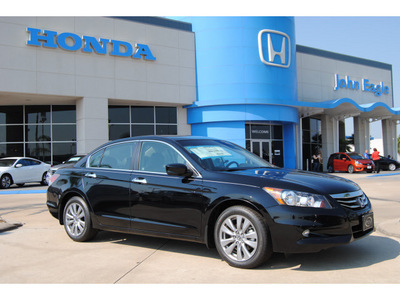 honda accord 2012 black sedan ex l v6 gasoline 6 cylinders front wheel drive 5 speed automatic 77065