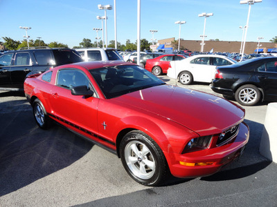 ford mustang 2008 red coupe gasoline 6 cylinders rear wheel drive automatic with overdrive 60546