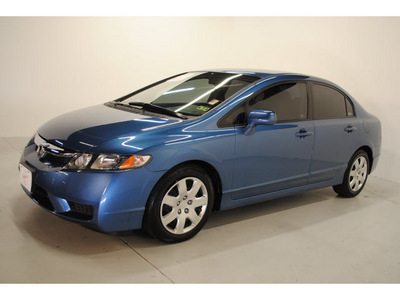 honda civic 2009 blue sedan lx gasoline 4 cylinders front wheel drive automatic 77025