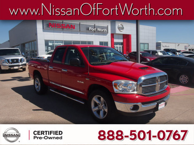 dodge ram 1500 2008 red pickup truck slt gasoline 8 cylinders rear wheel drive automatic with overdrive 76116