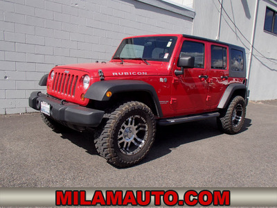 jeep wrangler unlimited 2008 red suv rubicon gasoline 6 cylinders 4 wheel drive 6 speed manual 98371