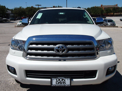 toyota sequoia 2012 white suv platinum gasoline 8 cylinders 2 wheel drive automatic 76011