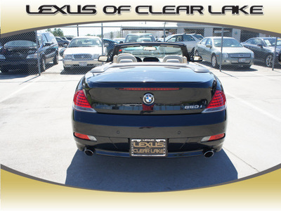 bmw 6 series 2007 black 650i gasoline 8 cylinders rear wheel drive automatic 77546