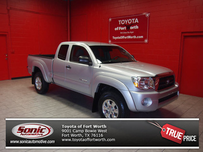 toyota tacoma 2008 silver prerunner sr5 v6 gasoline 6 cylinders 2 wheel drive automatic 76116