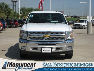 chevrolet silverado 1500 2012 white pickup truck lt flex fuel 8 cylinders 2 wheel drive automatic 77503