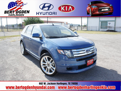 ford edge 2010 blue suv sport gasoline 6 cylinders front wheel drive automatic 78550