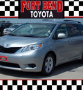 toyota sienna 2012 silver van le 8 passenger gasoline 6 cylinders front wheel drive automatic with overdrive 77469