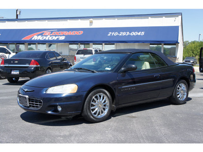 chrysler sebring 2001 blue limited gasoline 6 cylinders front wheel drive automatic 78217
