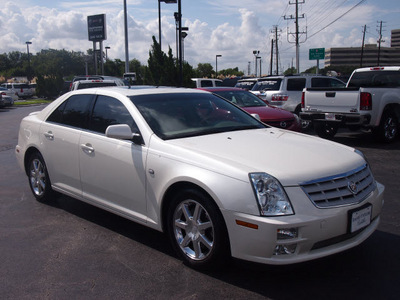 cadillac sts 2005 white sedan gasoline 6 cylinders rear wheel drive shiftable automatic 77074