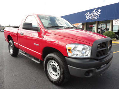 dodge ram 1500 2008 red pickup truck st gasoline 8 cylinders 4 wheel drive automatic 37087