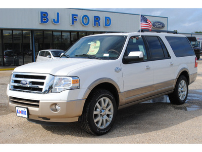 ford expedition el 2012 white suv king ranch flex fuel 8 cylinders 2 wheel drive automatic with overdrive 77575