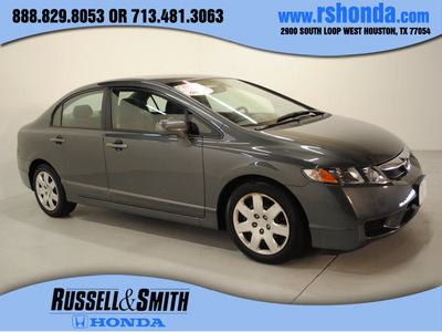 honda civic 2009 dk  gray sedan lx gasoline 4 cylinders front wheel drive automatic 77025