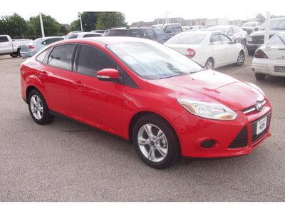 ford focus 2013 red sedan se flex fuel 4 cylinders front wheel drive automatic 77074