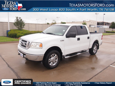 ford f 150 2007 white xlt gasoline 8 cylinders 4 wheel drive automatic with overdrive 76108