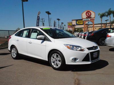 ford focus 2012 white sedan sel flex fuel 4 cylinders front wheel drive automatic 91010
