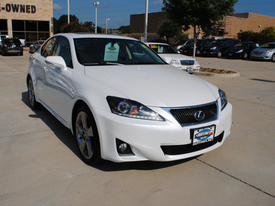 lexus is 250 2012 white sedan gasoline 6 cylinders rear wheel drive automatic 75070