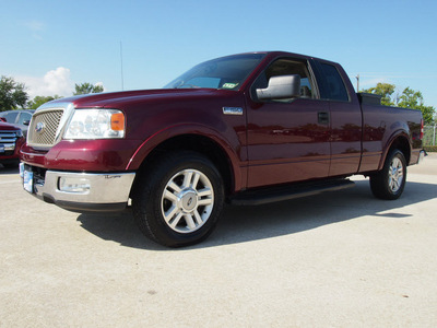 ford f 150 2004 red pickup truck lariat gasoline 8 cylinders rear wheel drive automatic 77521