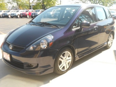 honda fit 2008 blue hatchback gasoline 4 cylinders front wheel drive 5 speed automatic 43228