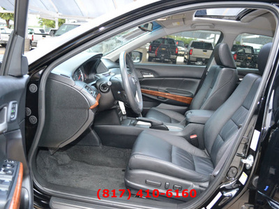 honda accord 2012 black sedan ex l v6 w navi gasoline 6 cylinders front wheel drive automatic 76051