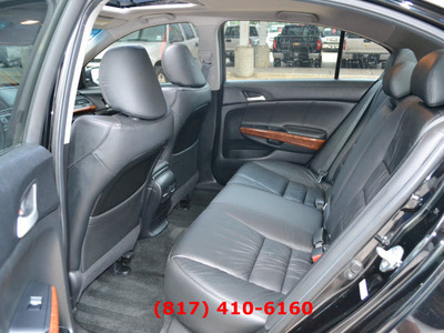 honda accord 2012 black sedan ex l v6 w navi gasoline 6 cylinders front wheel drive automatic 76051