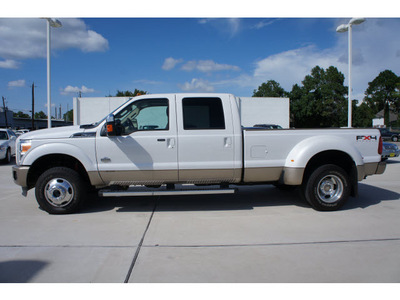 ford f 350 super duty 2011 white king ranch biodiesel 8 cylinders 4 wheel drive automatic 77043