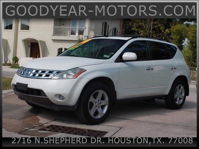 nissan murano 2004 white suv sl fi dohc 24v front wheel gasoline 6 cylinders front wheel drive cont  variable trans  77008