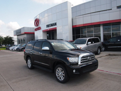 toyota sequoia 2012 black suv platinum flex fuel 8 cylinders 4 wheel drive 6 speed automatic 76053