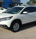 honda cr v 2012 white suv ex l w navi gasoline 4 cylinders front wheel drive 5 speed automatic 77065