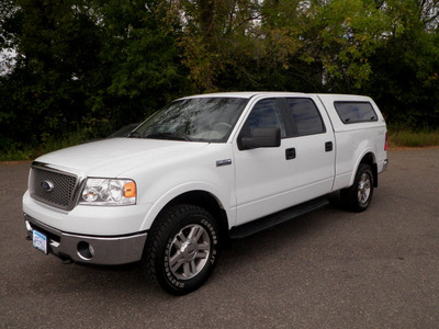 ford f 150 2007 white lariat flex fuel 8 cylinders 4 wheel drive automatic with overdrive 55321