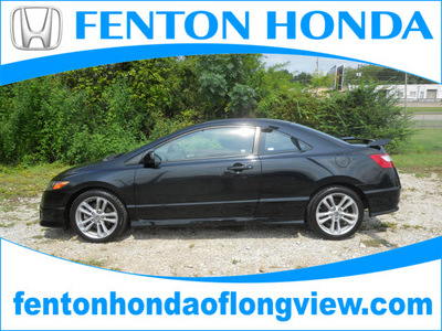 honda civic 2008 black coupe si gasoline 4 cylinders front wheel drive 6 speed manual 75606