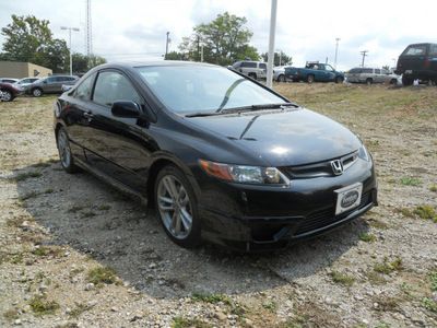 honda civic 2008 black coupe si gasoline 4 cylinders front wheel drive 6 speed manual 75606