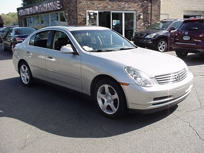 infiniti g35 2003 silver sedan gasoline 6 cylinders rear wheel drive 06019