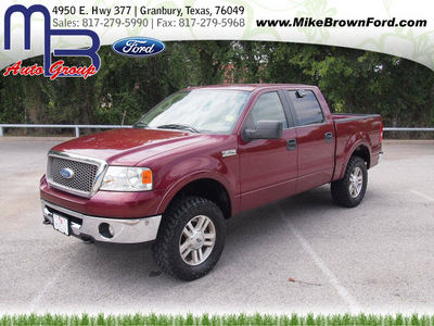 ford f 150 2006 red lariat flex fuel 8 cylinders 4 wheel drive automatic 76049