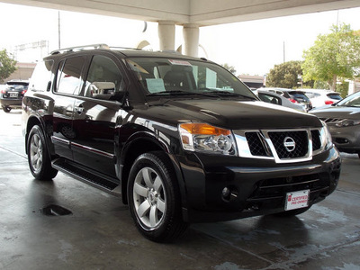 nissan armada 2010 black suv titanium flex fuel 8 cylinders 2 wheel drive automatic with overdrive 77477