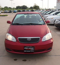 toyota corolla 2008 dk  red sedan le gasoline 4 cylinders front wheel drive automatic 76049