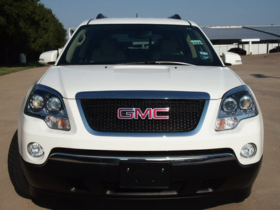 gmc acadia 2012 white suv slt 1 gasoline 6 cylinders front wheel drive automatic 76018