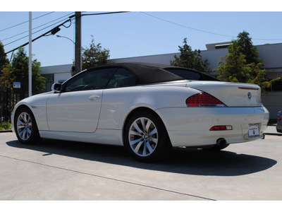 bmw 6 series 2007 white 650i gasoline 8 cylinders rear wheel drive automatic 77002