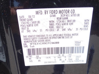 ford f 150 2012 black xlt flex fuel 6 cylinders 2 wheel drive 6 speed automatic 77388