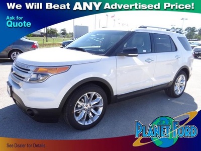 ford explorer 2013 white suv xlt flex fuel 6 cylinders 2 wheel drive shiftable automatic 77388