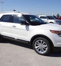 ford explorer 2013 white suv xlt flex fuel 6 cylinders 2 wheel drive shiftable automatic 77388