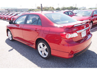 toyota corolla 2013 red sedan s gasoline 4 cylinders front wheel drive automatic 77074