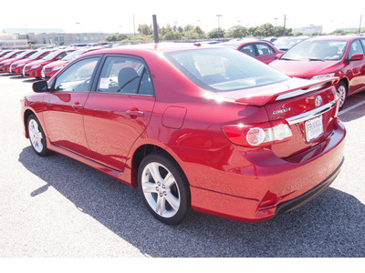 toyota corolla 2013 red sedan s gasoline 4 cylinders front wheel drive automatic 77074