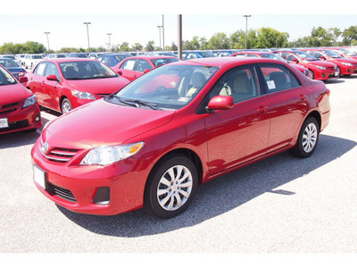 toyota corolla 2013 red sedan le gasoline 4 cylinders front wheel drive automatic 77074