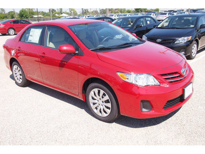 toyota corolla 2013 red sedan le gasoline 4 cylinders front wheel drive automatic 77074