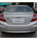 honda civic 2012 silver sedan lx gasoline 4 cylinders front wheel drive 5 speed automatic 77025